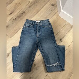 Topshop high waisted straight leg jeans